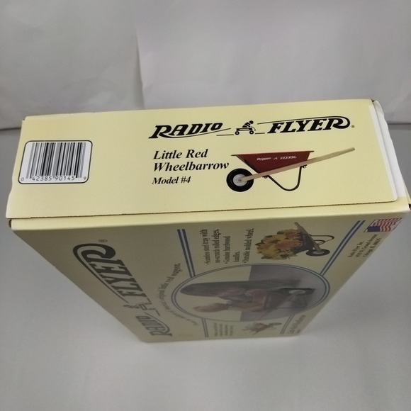 New Vintage Radio Flyer Little Red Wheelbarrow Model Figure #4 Miniature Sealed - Picture 6 of 7